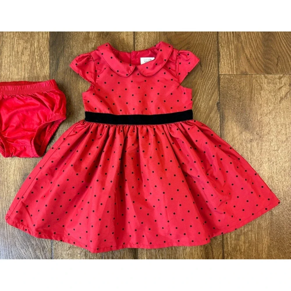 Carters Just One‎ You Baby Girl 18 Months Dress Bloomers Red Special Occasion